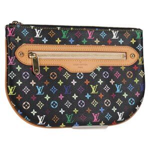 LOUIS VUITTON Monogram Multicolor Pochette GM Pouch Black M60030 LV Auth 133668V